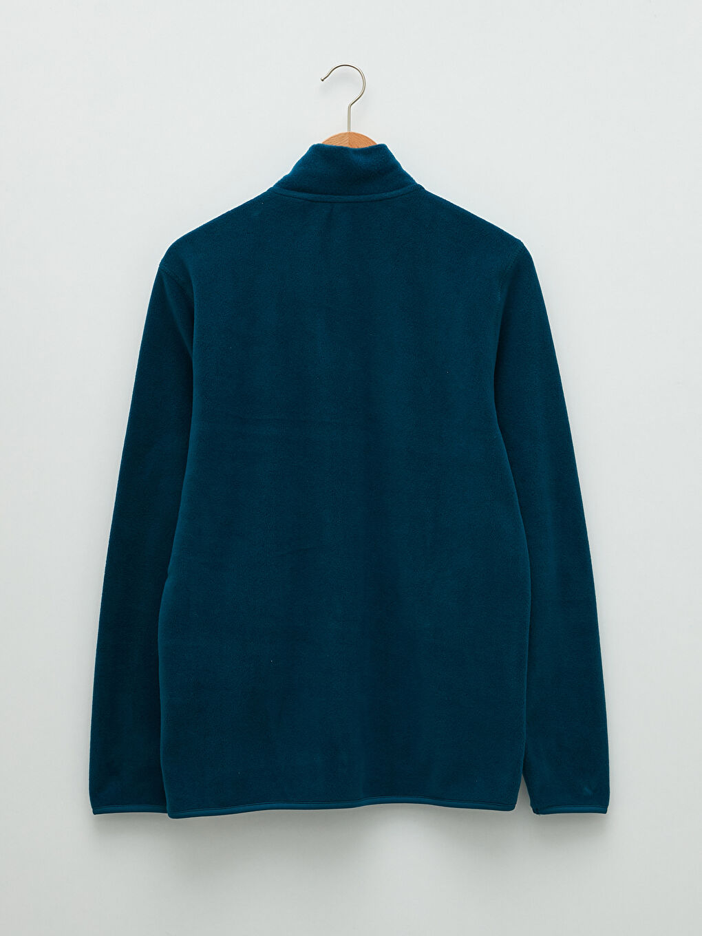 Толстовка с длинным рукавом и воротником-трубой из полярного материала для мужчин-6