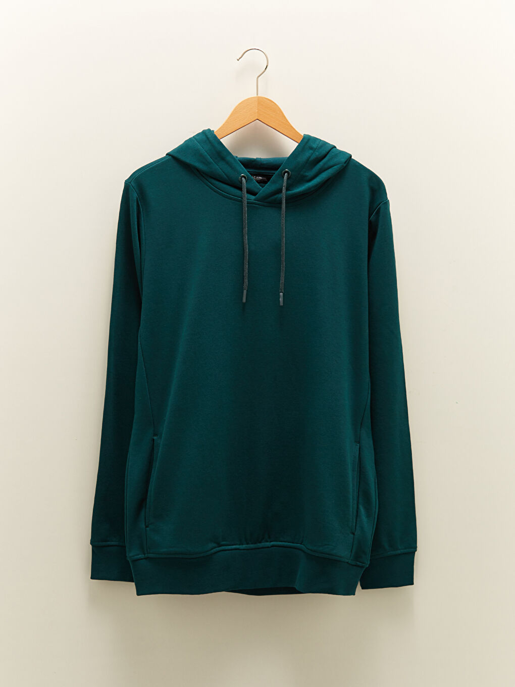 LCWAIKIKI Basic Yeşil Uzun Kollu Basic Erkek Hoodie - 6