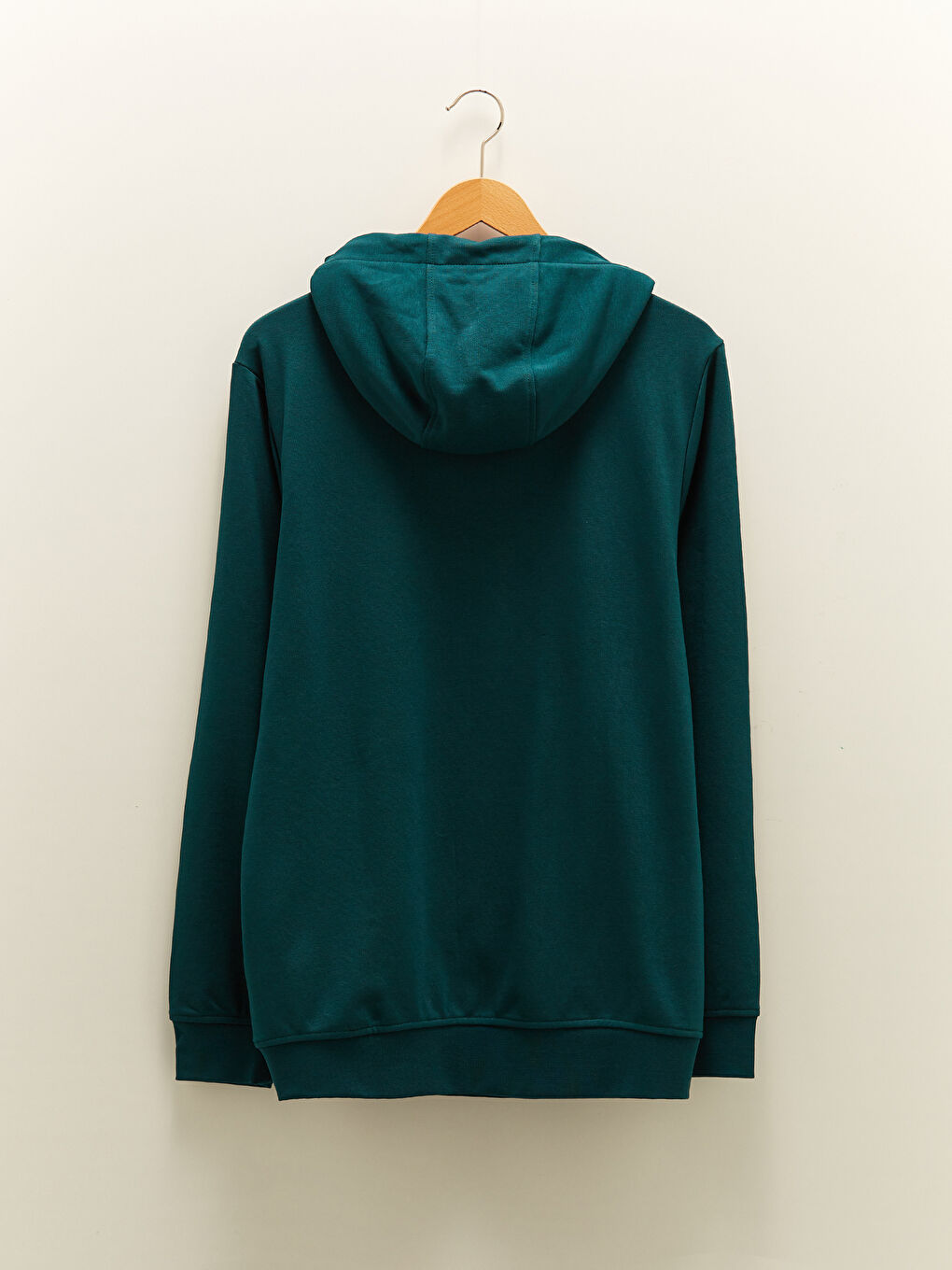 LCWAIKIKI Basic Yeşil Uzun Kollu Basic Erkek Hoodie - 7