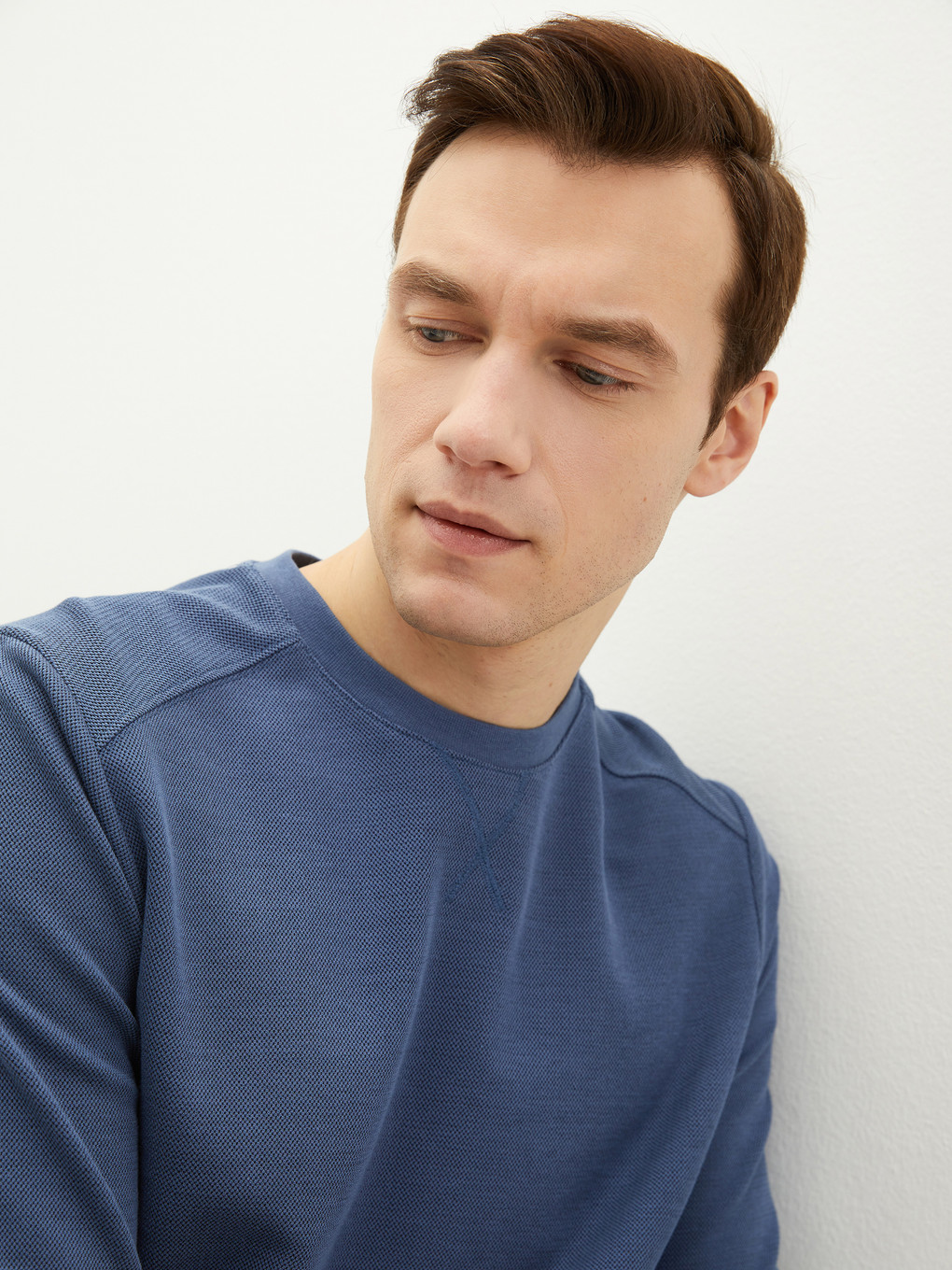 Mavi Bisiklet Yaka Uzun Kollu Erkek Sweatshirt
