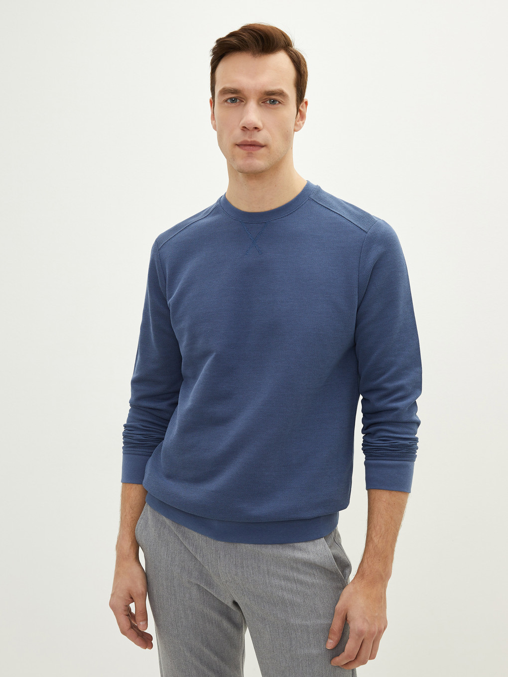 Mavi Bisiklet Yaka Uzun Kollu Erkek Sweatshirt-1