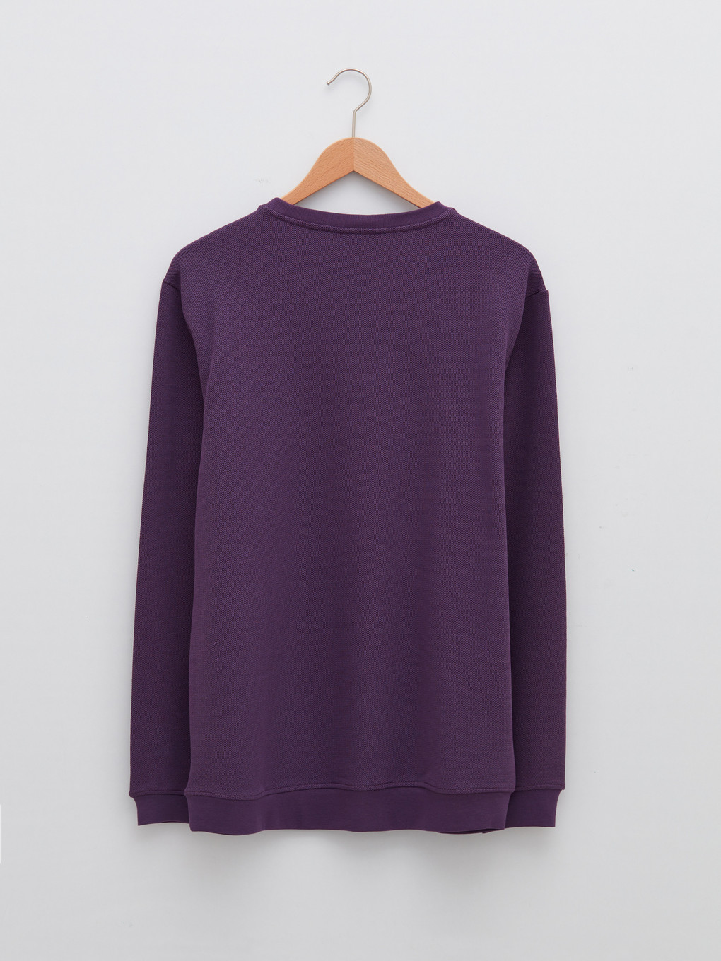 Mor Bisiklet Yaka Uzun Kollu Erkek Sweatshirt-6