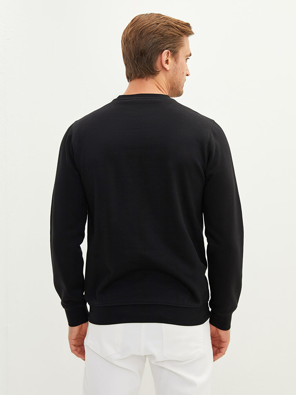 Свитшот Мужской Толстый С Длинным Рукавом С Круглым Вырезом-4