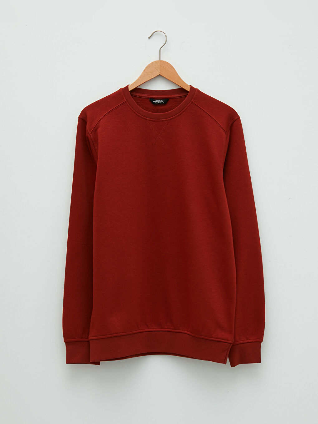 Crew Neck Long Sleeve Thick Men's Sweatshirt-5