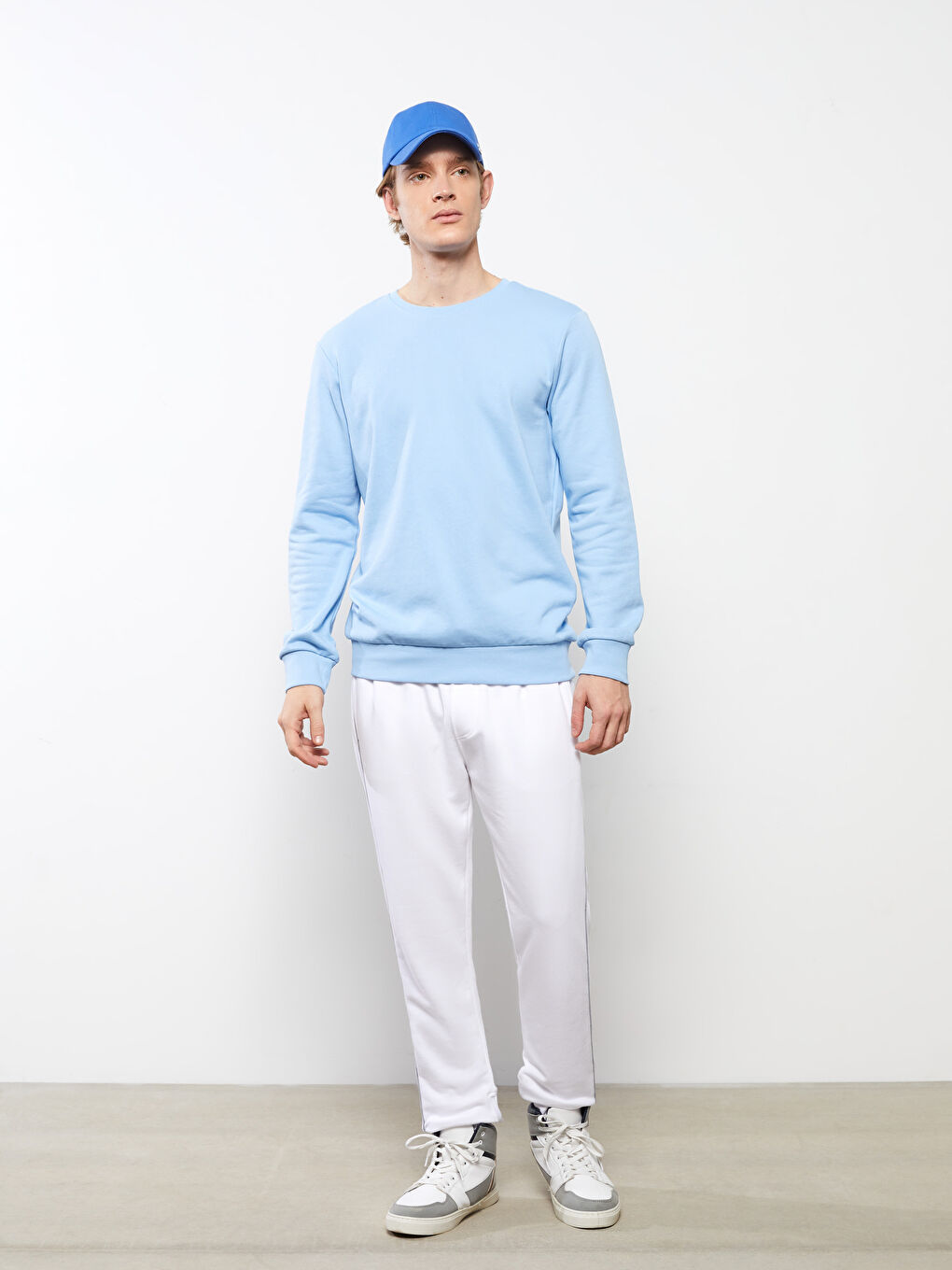 Mavi Bisiklet Yaka Uzun Kollu Erkek Sweatshirt-2