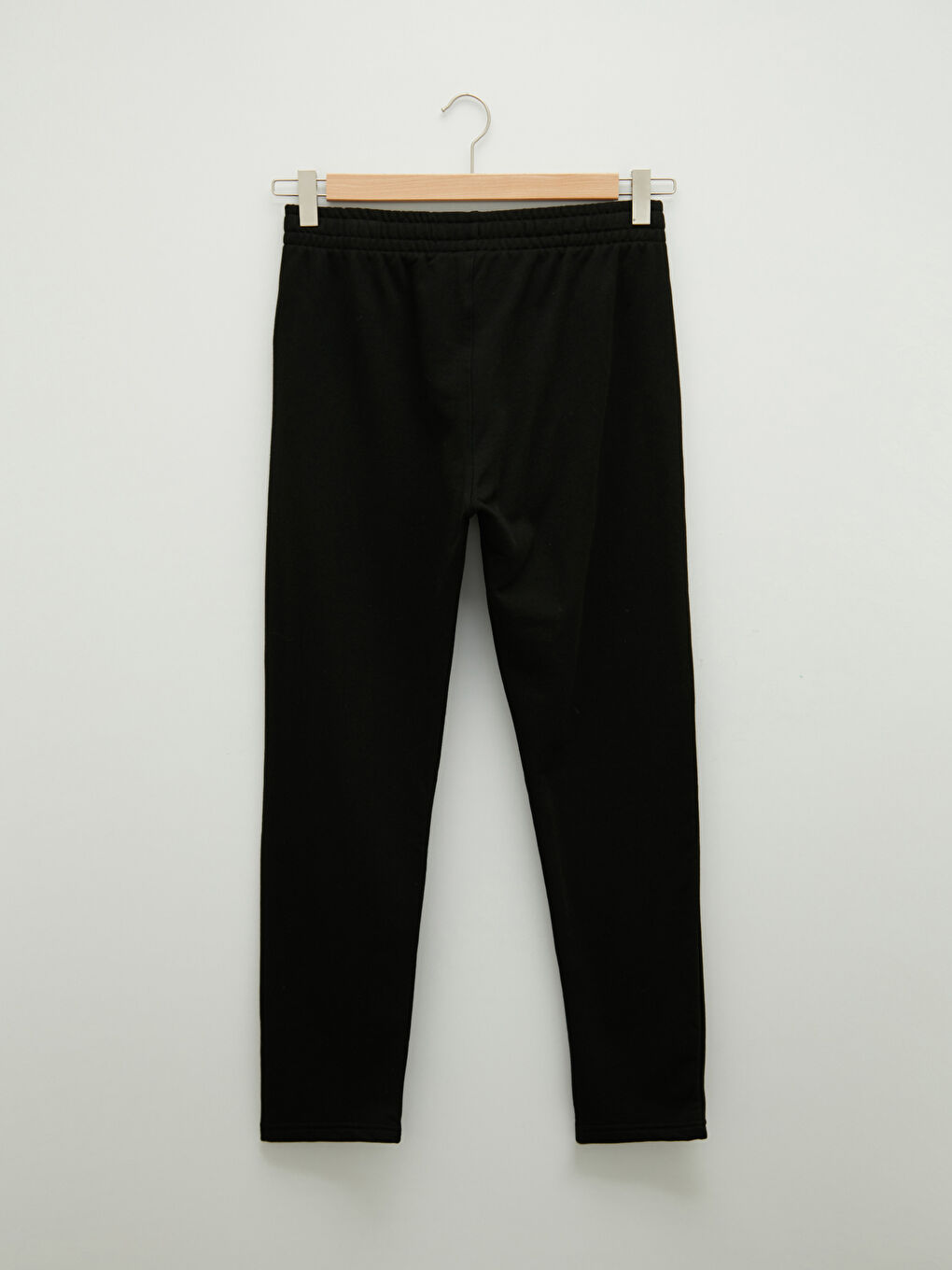 Siyah Standart Kalıp Erkek Kalın Eşofman Altı-5