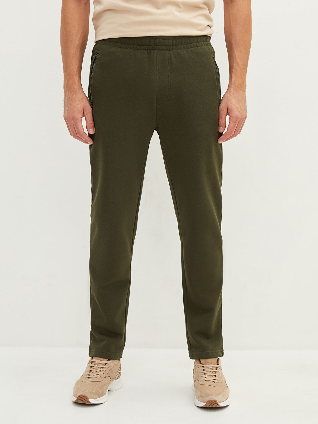 بنطلون رياضي تخين بقصة عادية للرجال-2