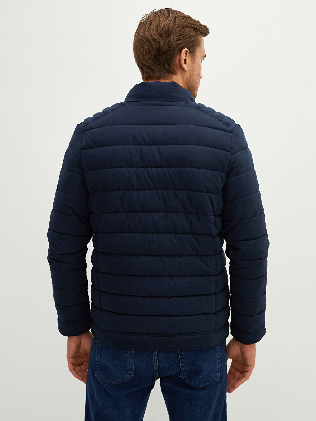 Standard Fit Turtle Neck Thick Men's Coat-5
