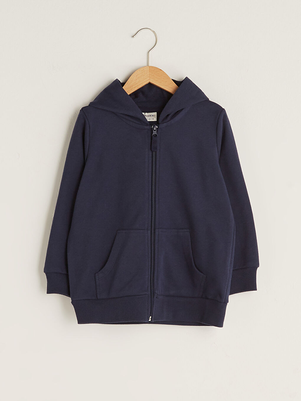 Hooded Basic Long Sleeve Girls' Zippered Sweatshirt