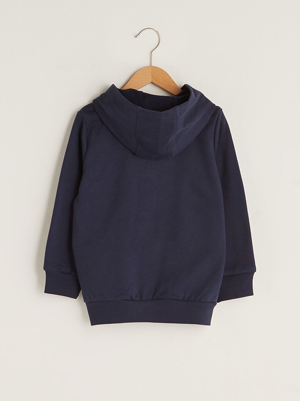 Hooded Basic Long Sleeve Girls' Zippered Sweatshirt-1