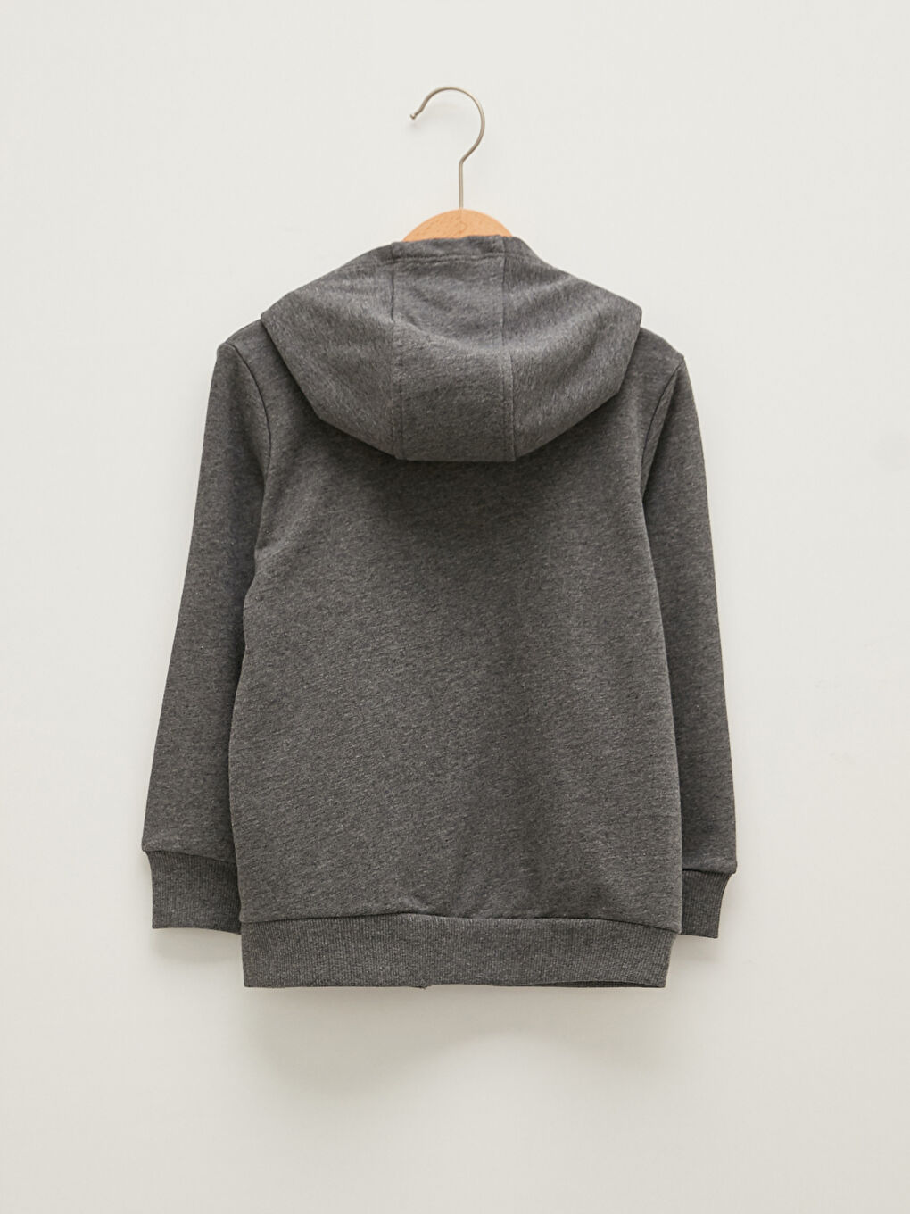 LCW Kids Hooded Basic Long Sleeve Girls' Zippered Sweatshirt -W11495Z4-L8N