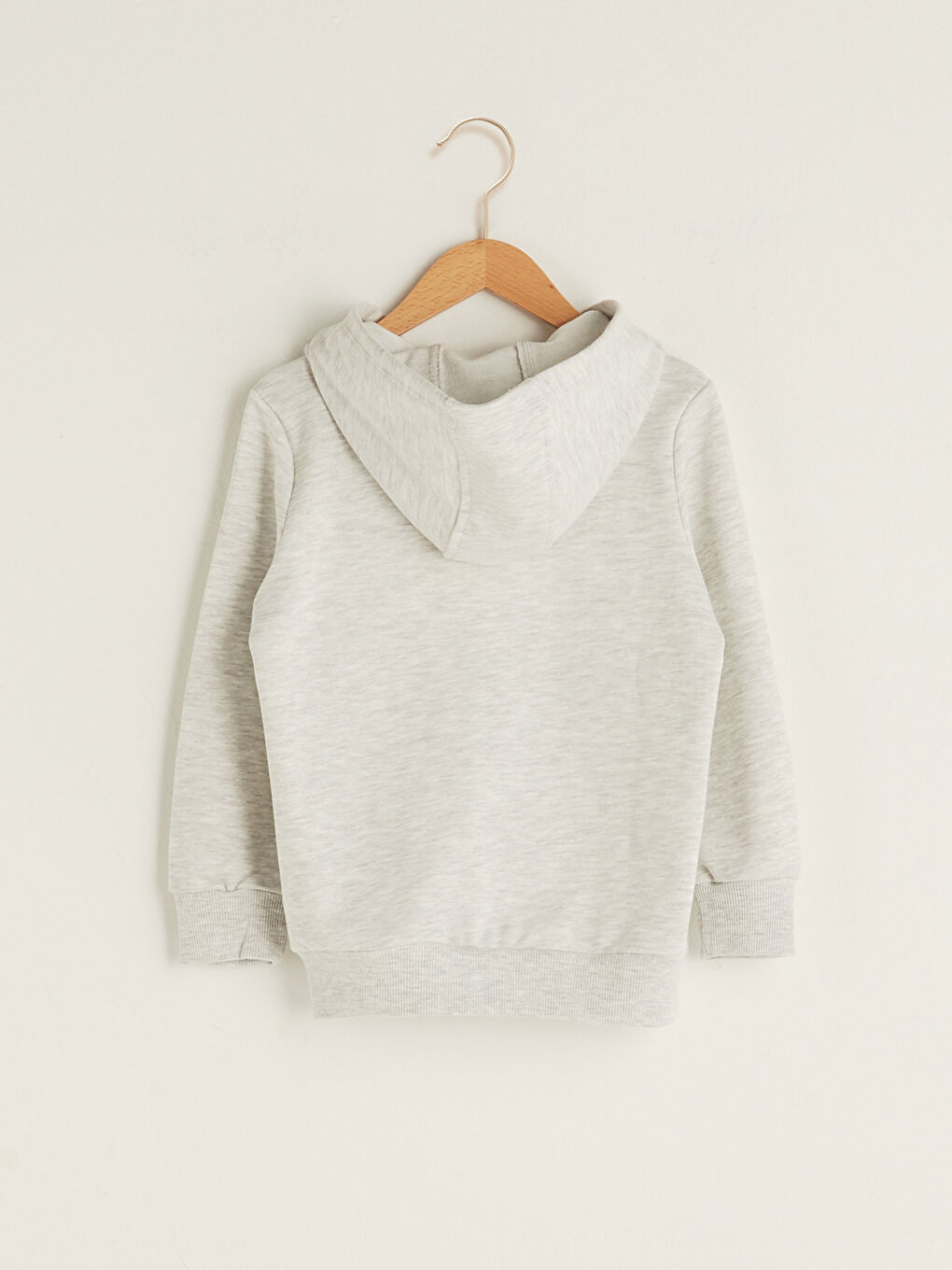 LCW Kids Hooded Basic Long Sleeve Girls' Zippered Sweatshirt -W11495Z4-LAK
