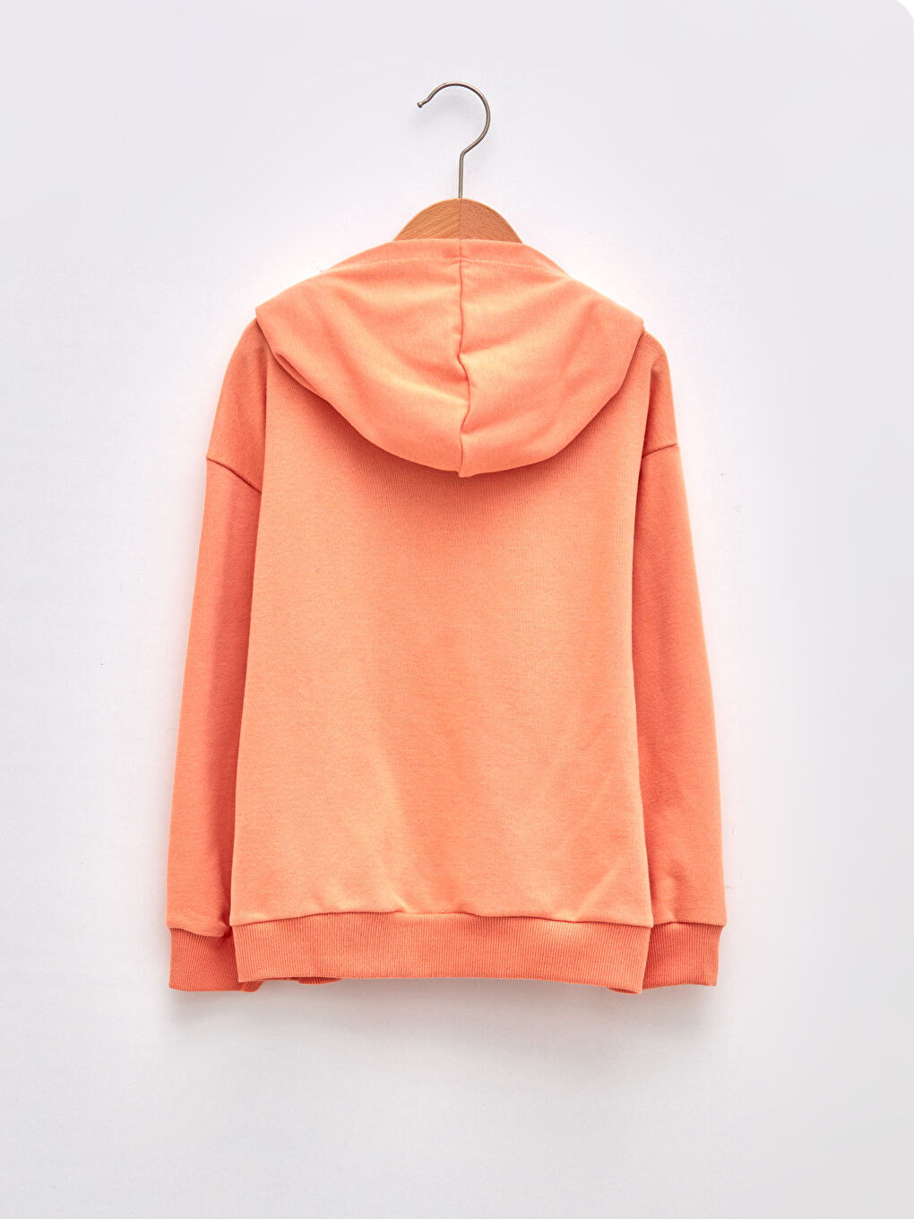 كنزة رياضية أساسية بغطاء رأس وكم طويل للبنات-1