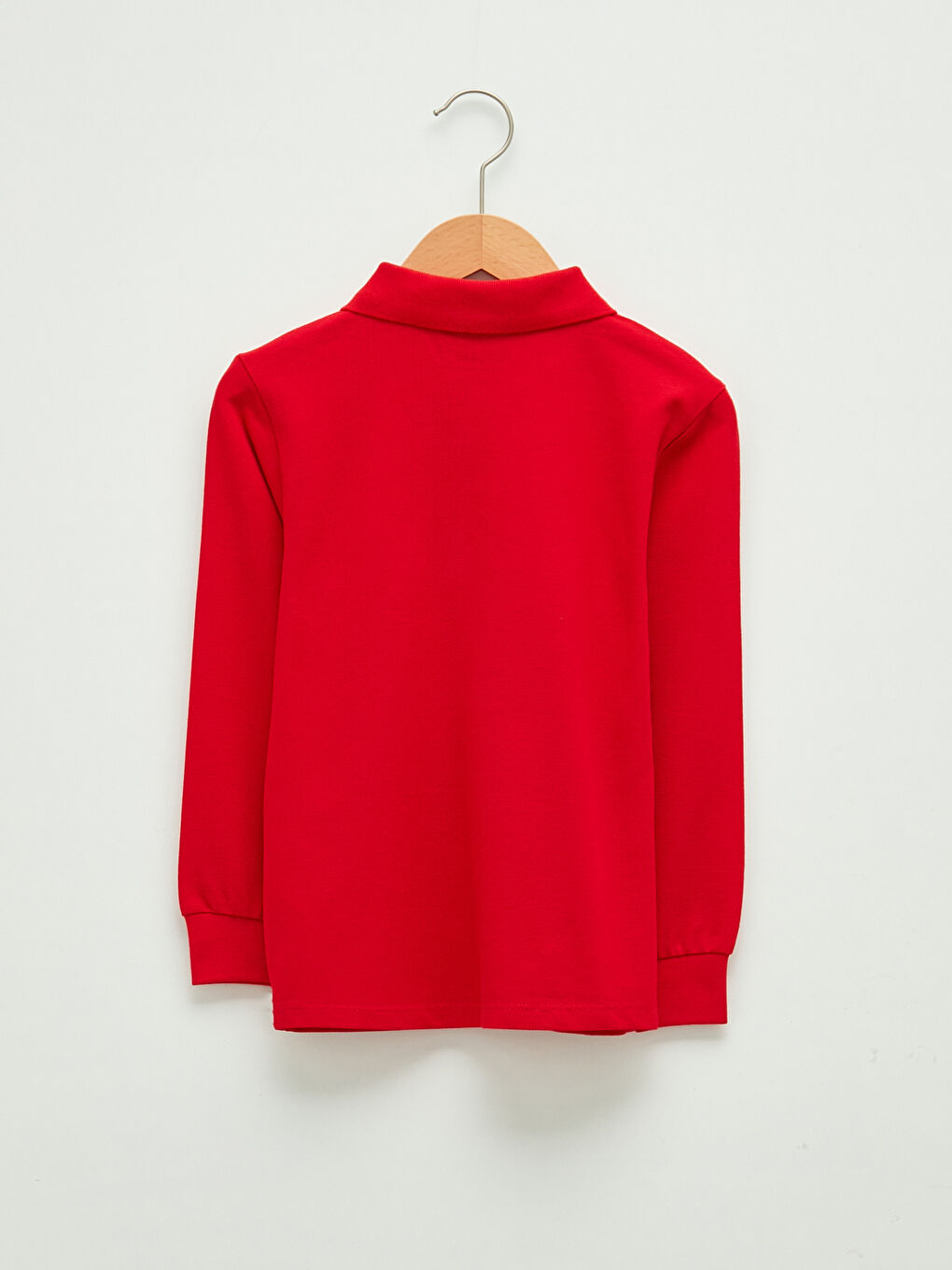LCW Kids Polo Neck Basic Long Sleeve Girls' T-Shirt -W11502Z4-HPM