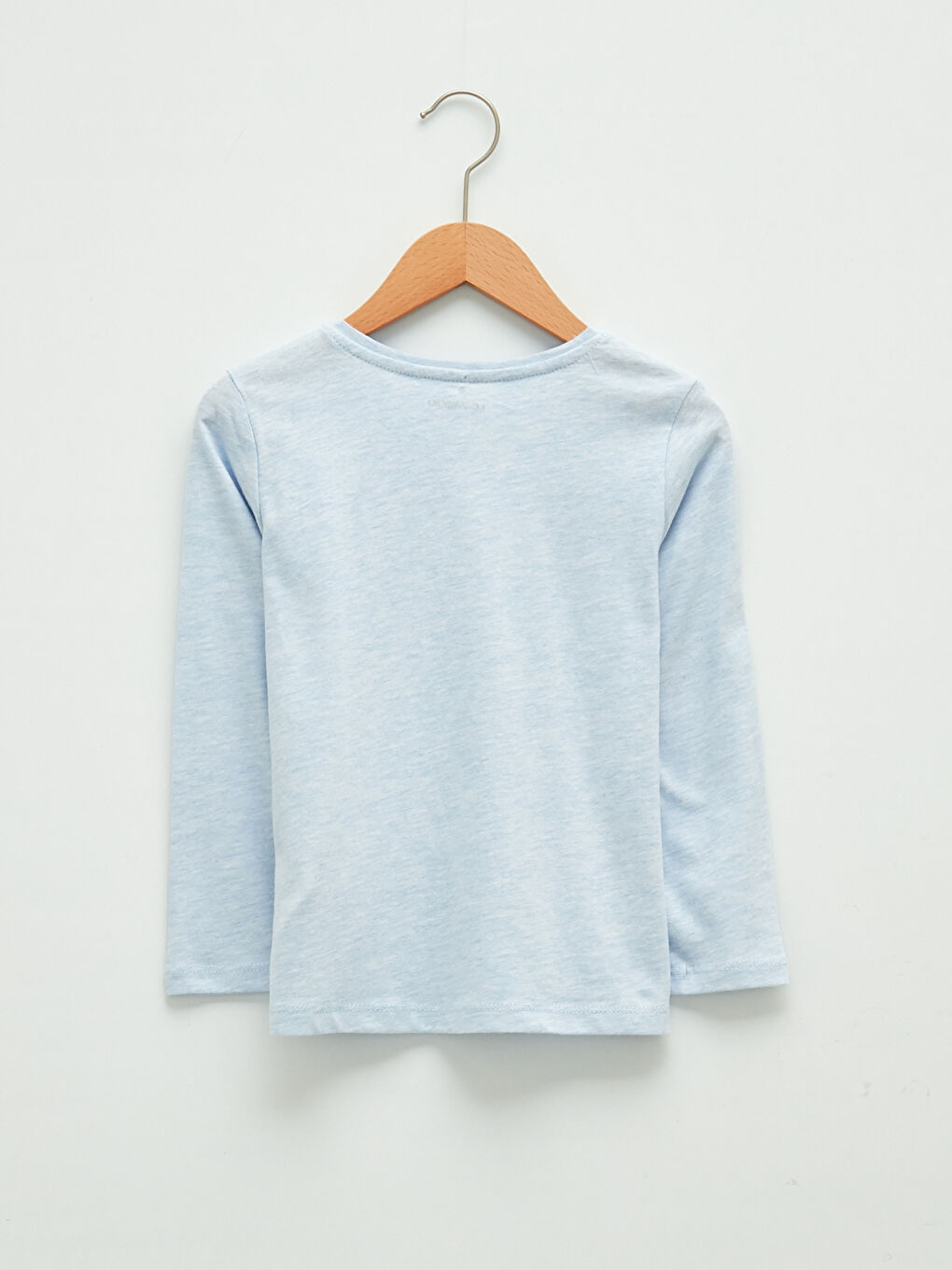 Crew Neck Basic Long Sleeve Girls' T-Shirt-1