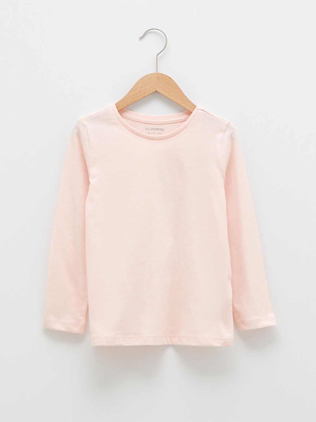 LCW Kids Crew Neck Basic Long Sleeve Girls' T-Shirt -W11503Z4-DMF