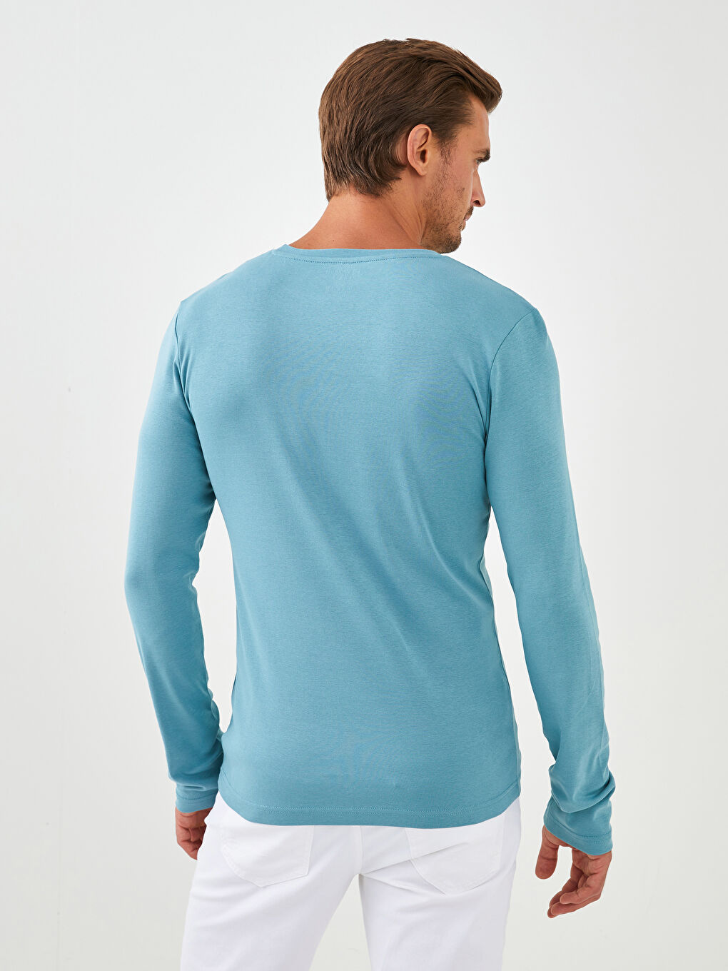 LCWAIKIKI Classic Crew Neck Long Sleeve Basic Men's T-shirt -W11508Z8-GTK