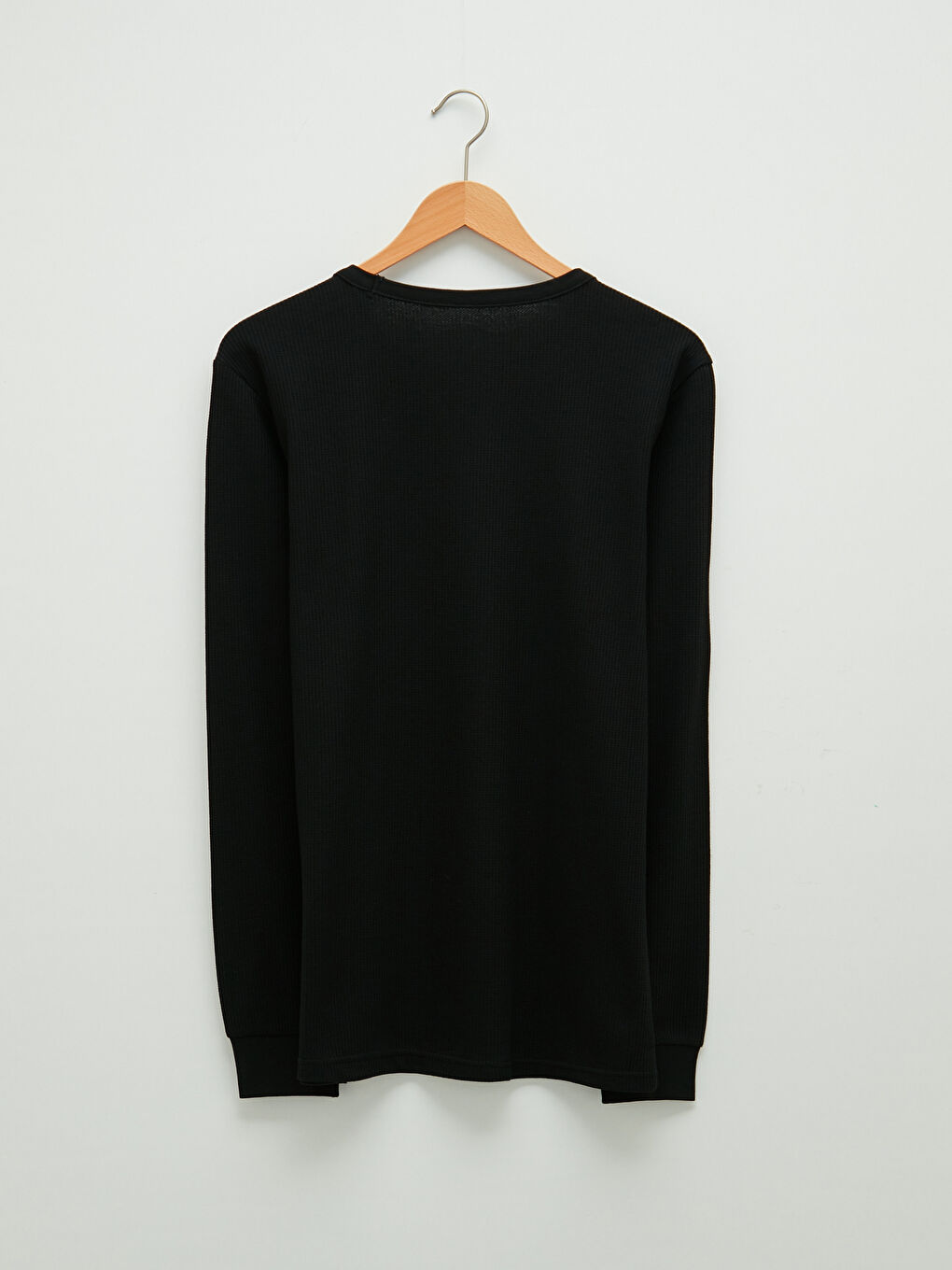 تيشيرت كم طويل ياقة دائرية عادي للرجال-6