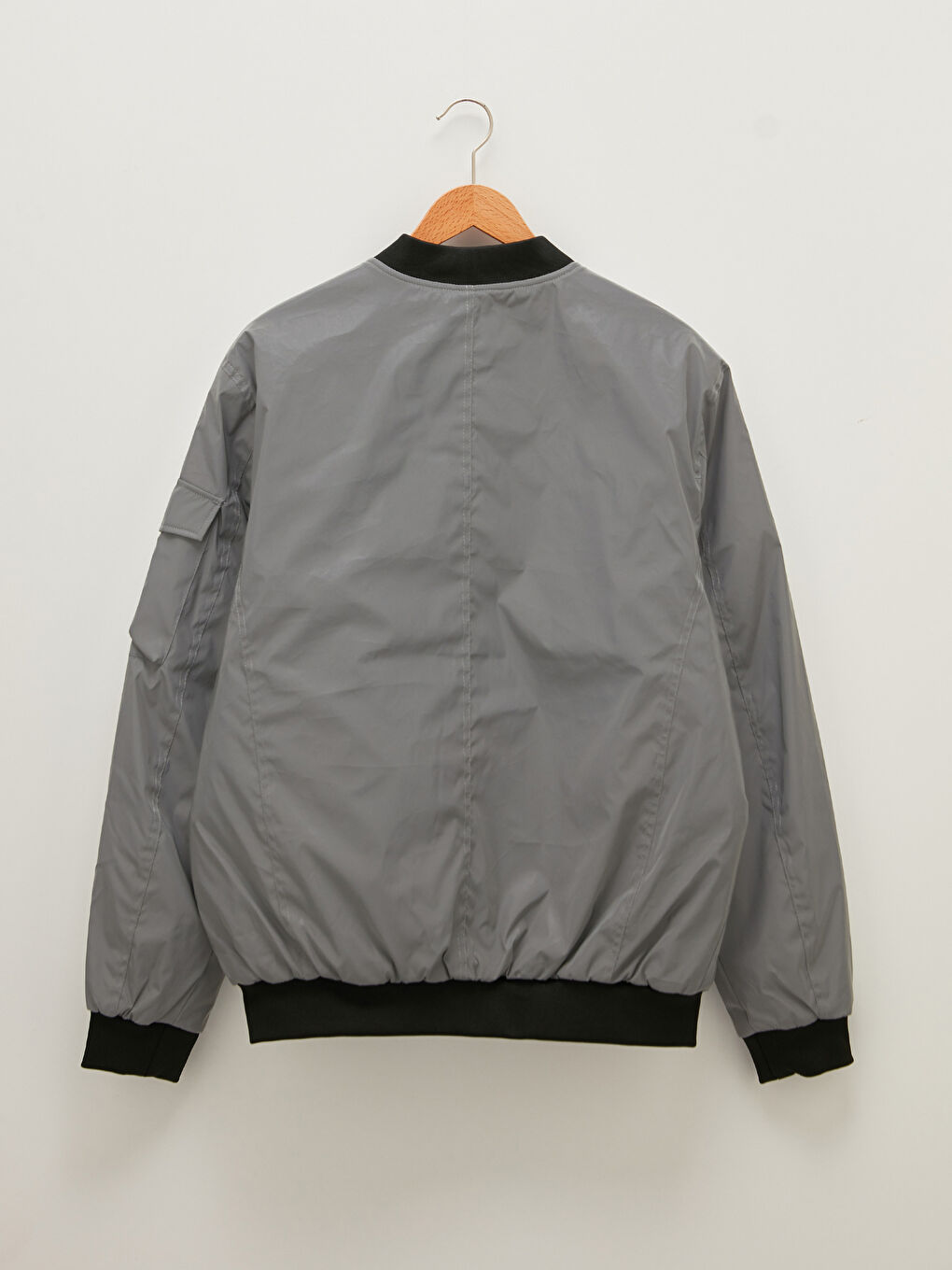 جاكيت بومبر رجالي بقصة عادية وياقة كلية-7