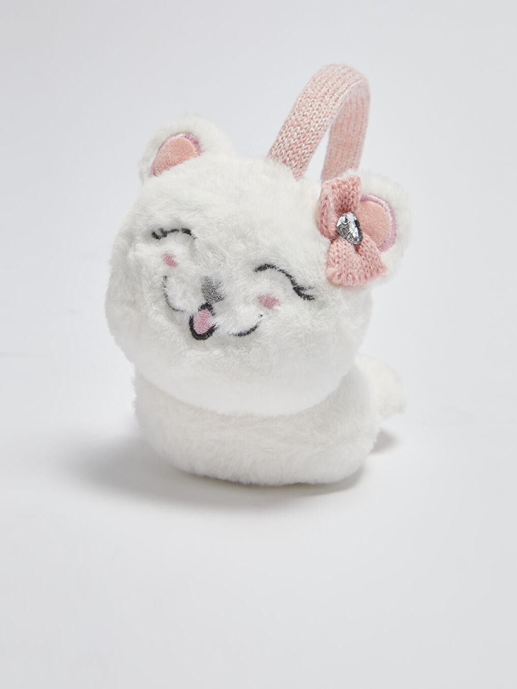 Pembe Kız Çocuk Hayvan Figürlü Pelüş Kulaklık