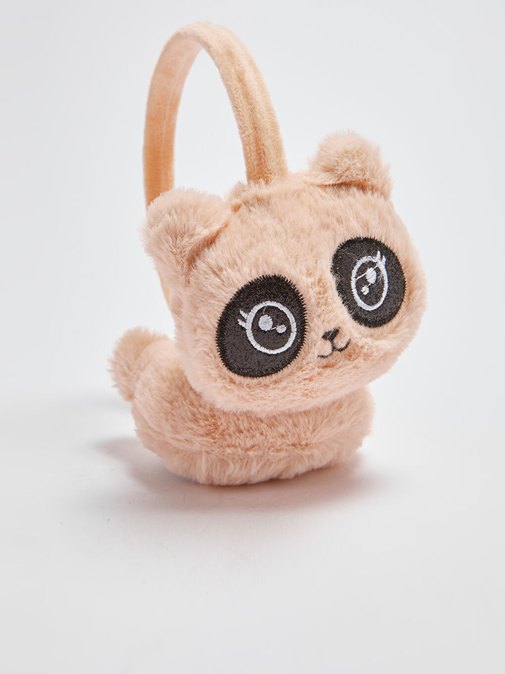 Bej Kız Çocuk Hayvan Figürlü Pelüş Kulaklık