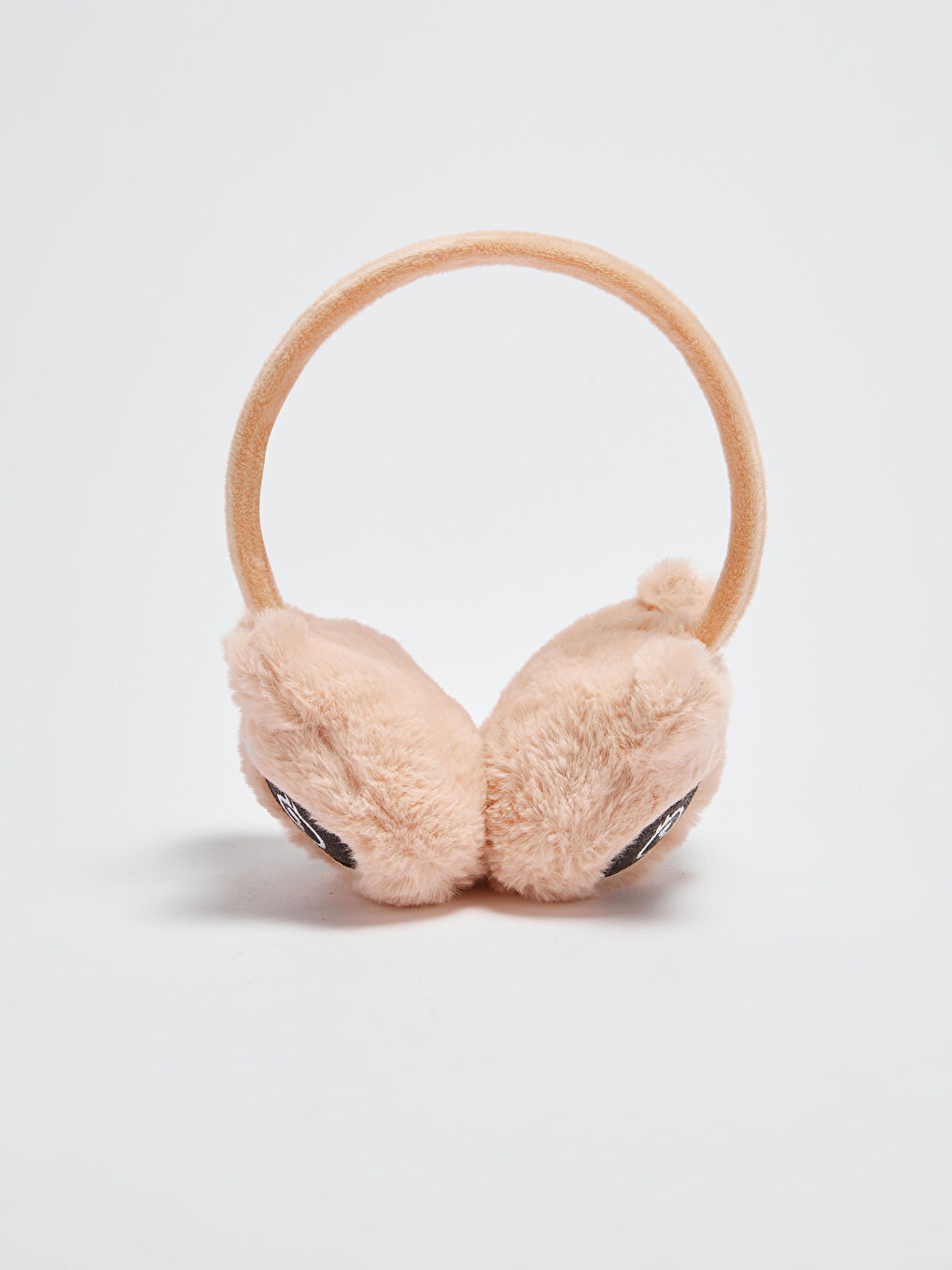 Bej Kız Çocuk Hayvan Figürlü Pelüş Kulaklık-2