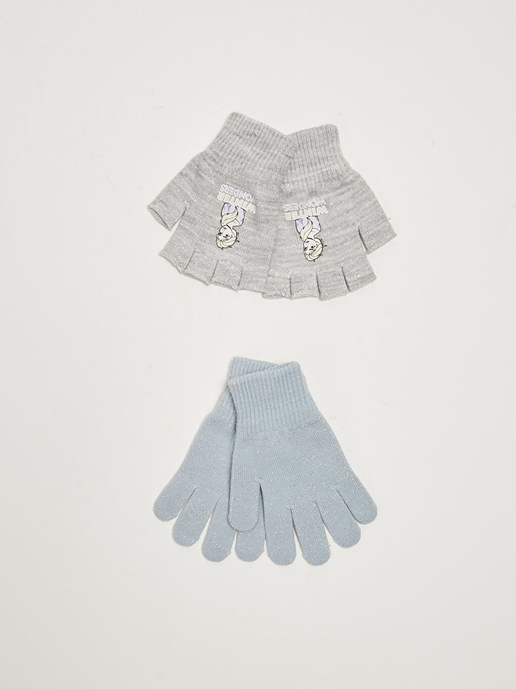 LCW ACCESSORIES Girl Frozen Licensed Knitwear Gloves 2 Pieces -W11547Z4-LAK