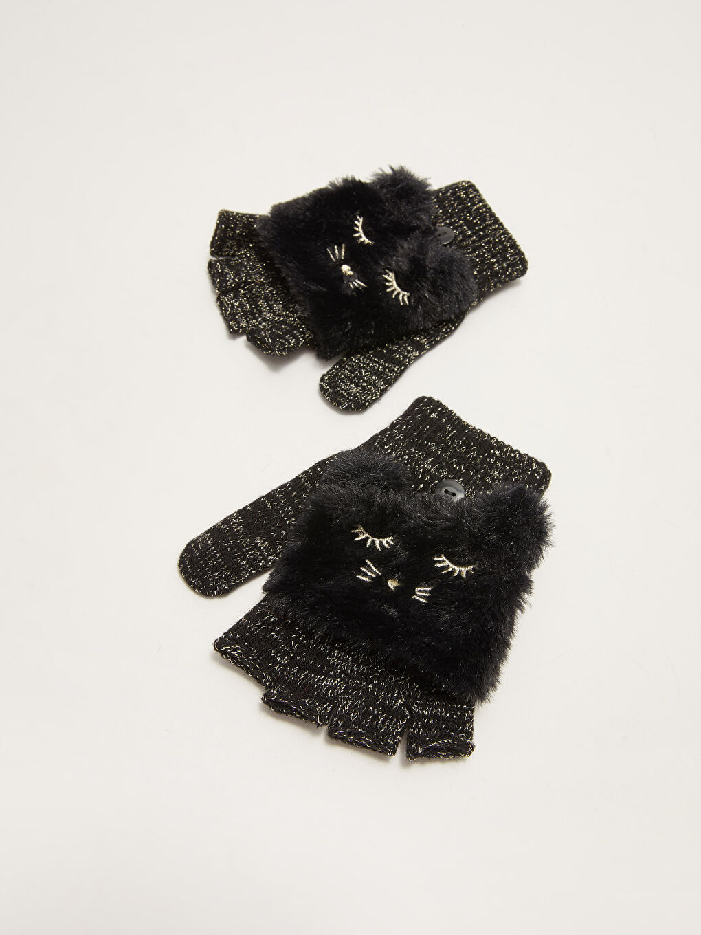 LCW ACCESSORIES Girl Tricot Embroidered Covered Gloves -W11550Z4-HUC