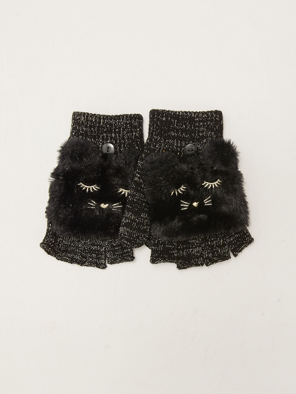 LCW ACCESSORIES Girl Tricot Embroidered Covered Gloves -W11550Z4-HUC
