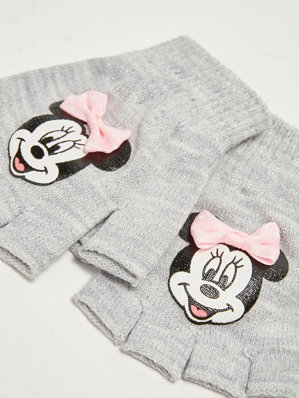 LCW ACCESSORIES Момичешки Плетени Ръкавици 2 бр. Мини Маус, Лицензирани от Disney -W11554Z4-LAK