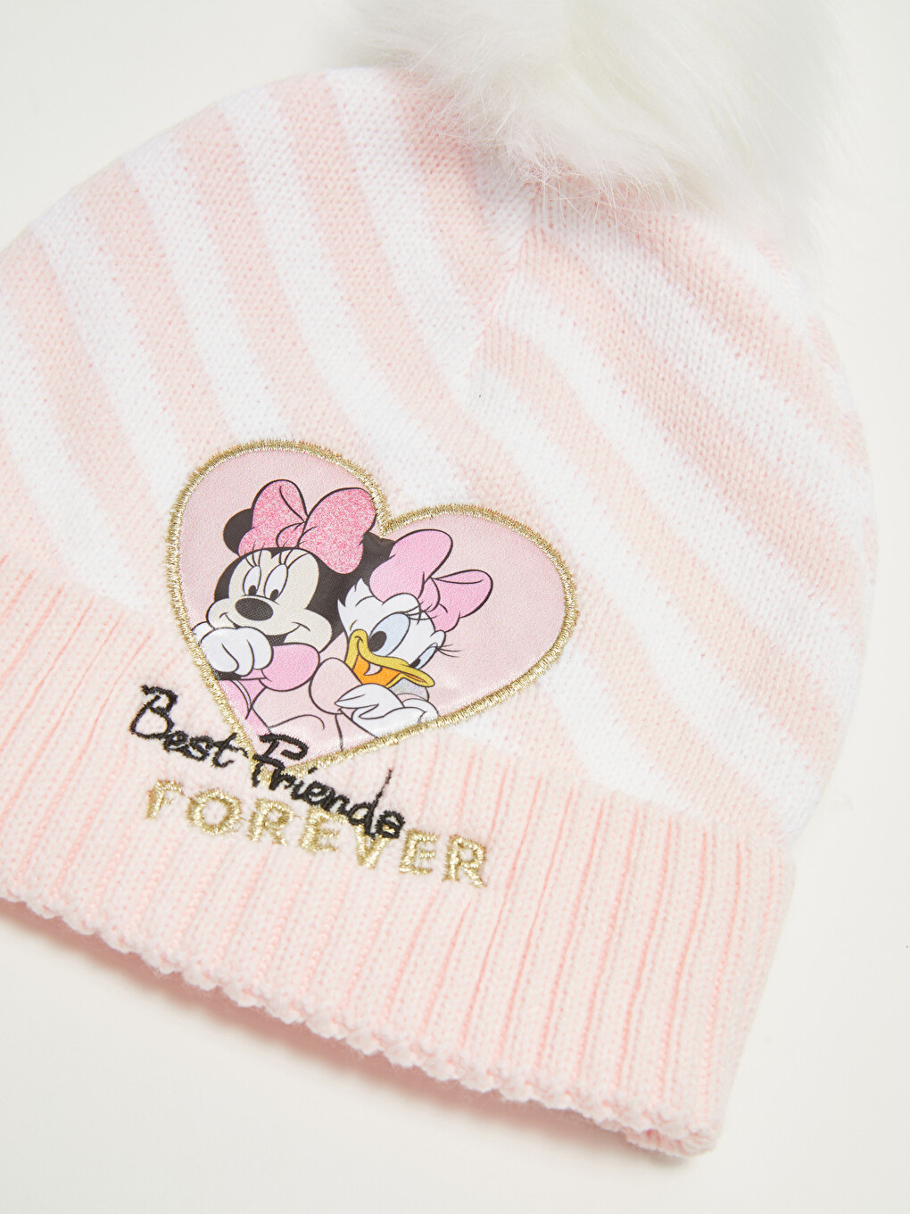 Set fular, căciulă și mănuși tricotate pentru fete imprimat Minnie Mouse-4