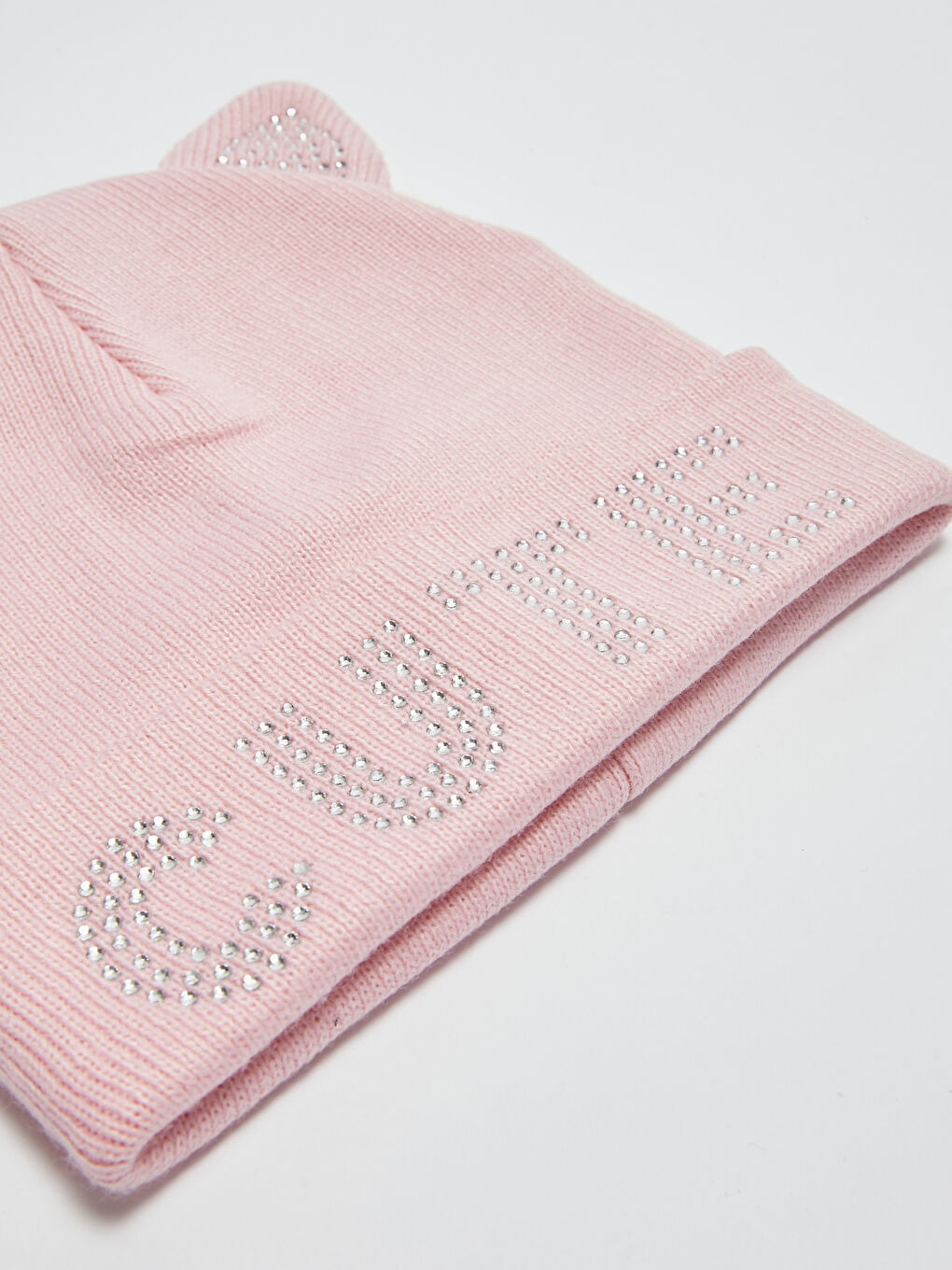 Animal Figured Shiny Stone Printed Girl Knitwear Beanie-1