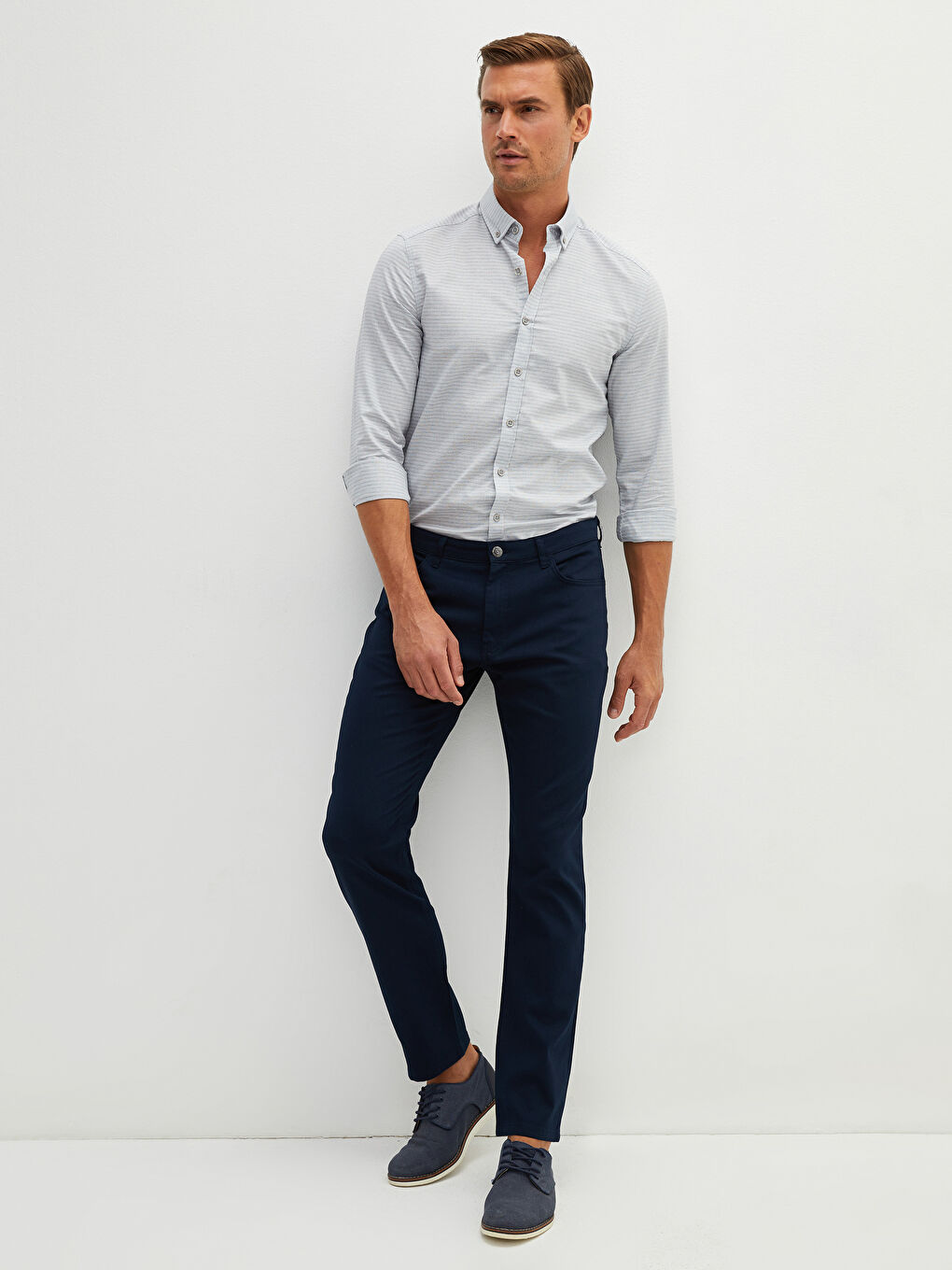 بنطلون قماش دوبي رفيع للرجال