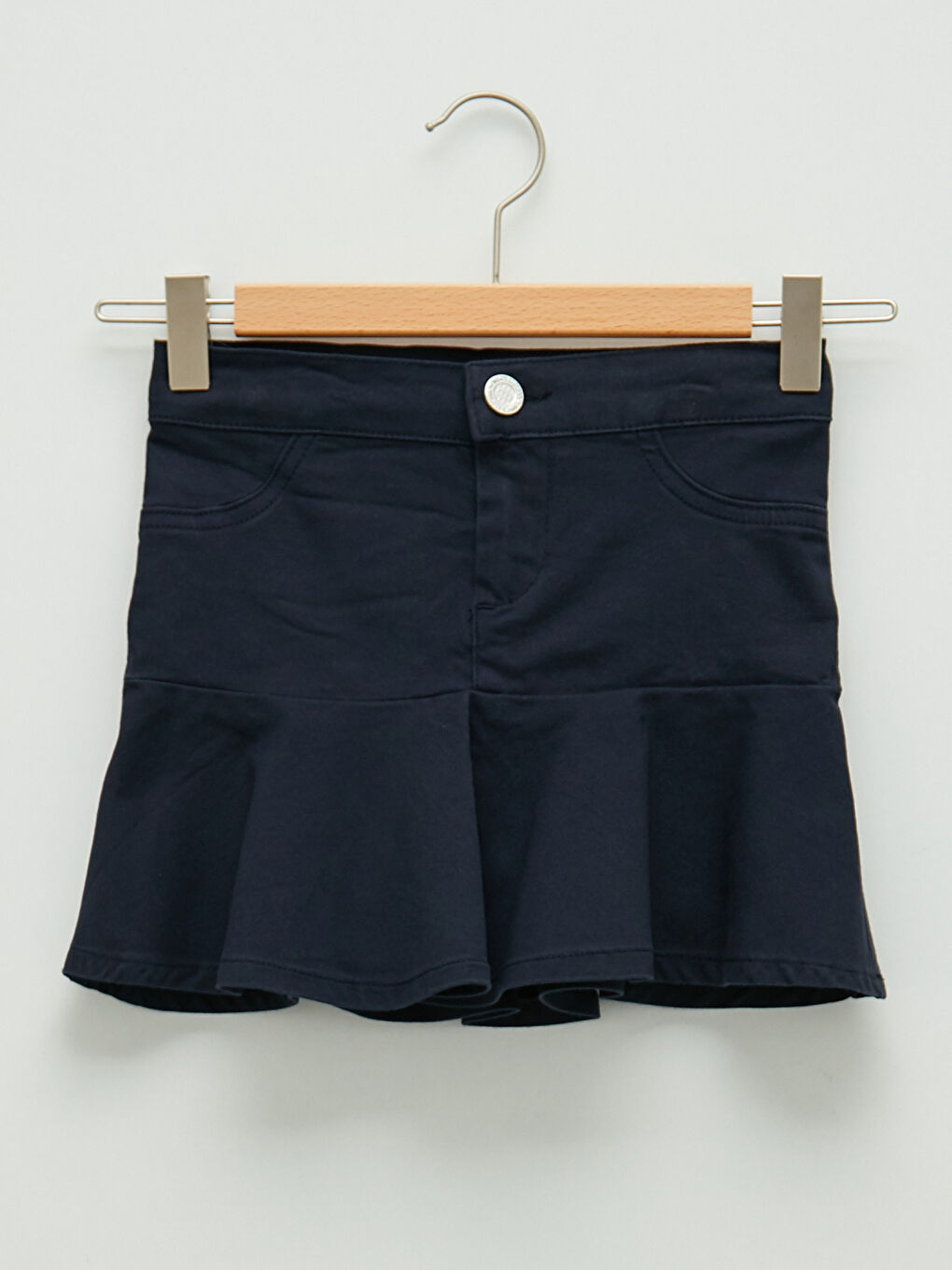 LCW Kids Basic Gabardine Girl's Flared Skirt -W11578Z4-HRC