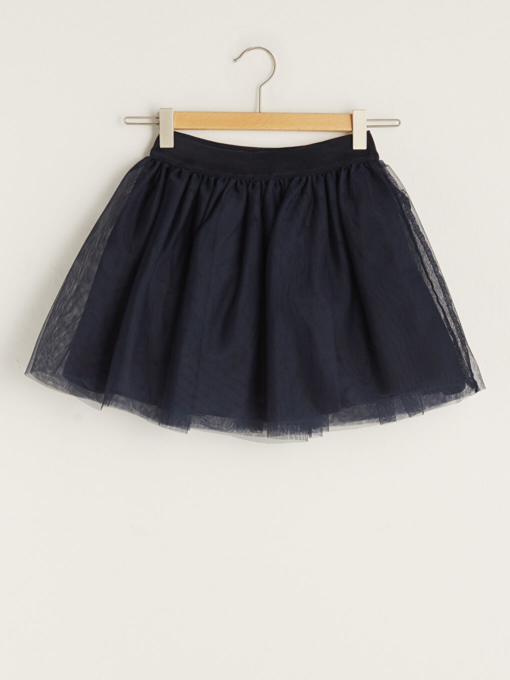 LCW Kids Elastic Waist Girl Tulle Skirt -W11583Z4-HRC