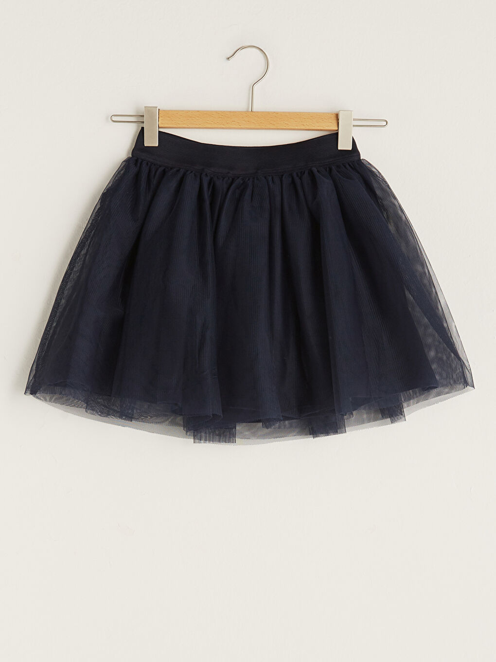 LCW Kids Elastic Waist Girl Tulle Skirt -W11583Z4-HRC