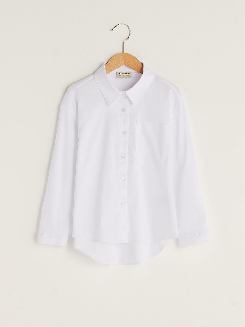 Basic Uzun Kollu Poplin Kız Çocuk Gömlek