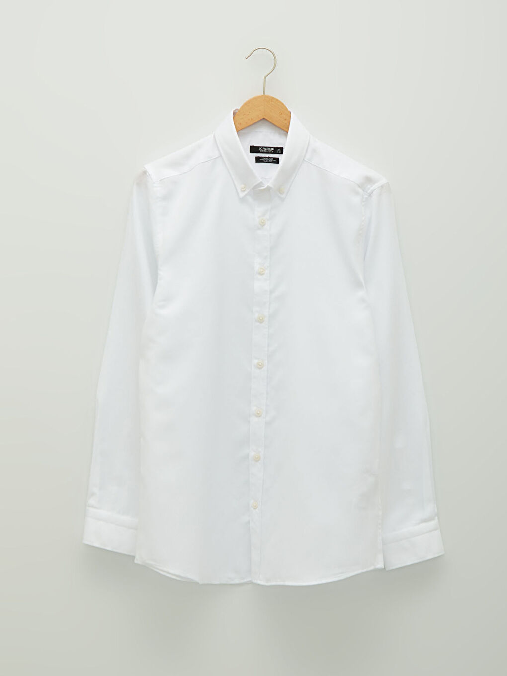 Beyaz Slim Fit Uzun Kollu Oxford Erkek Gömlek-5