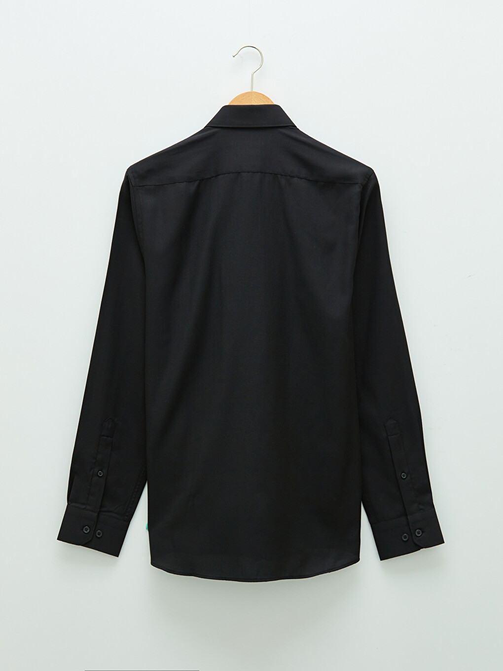 Siyah Slim Fit Uzun Kollu Oxford Erkek Gömlek-6