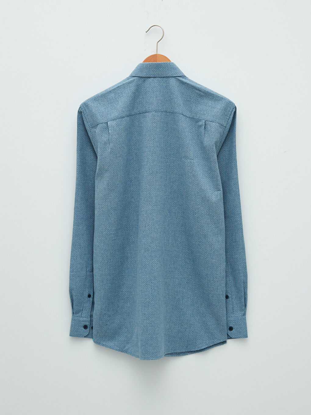 Рубашка Мужская Стандартного Кроя С Длинным Рукавом Узорчатая Ткань Добби-6