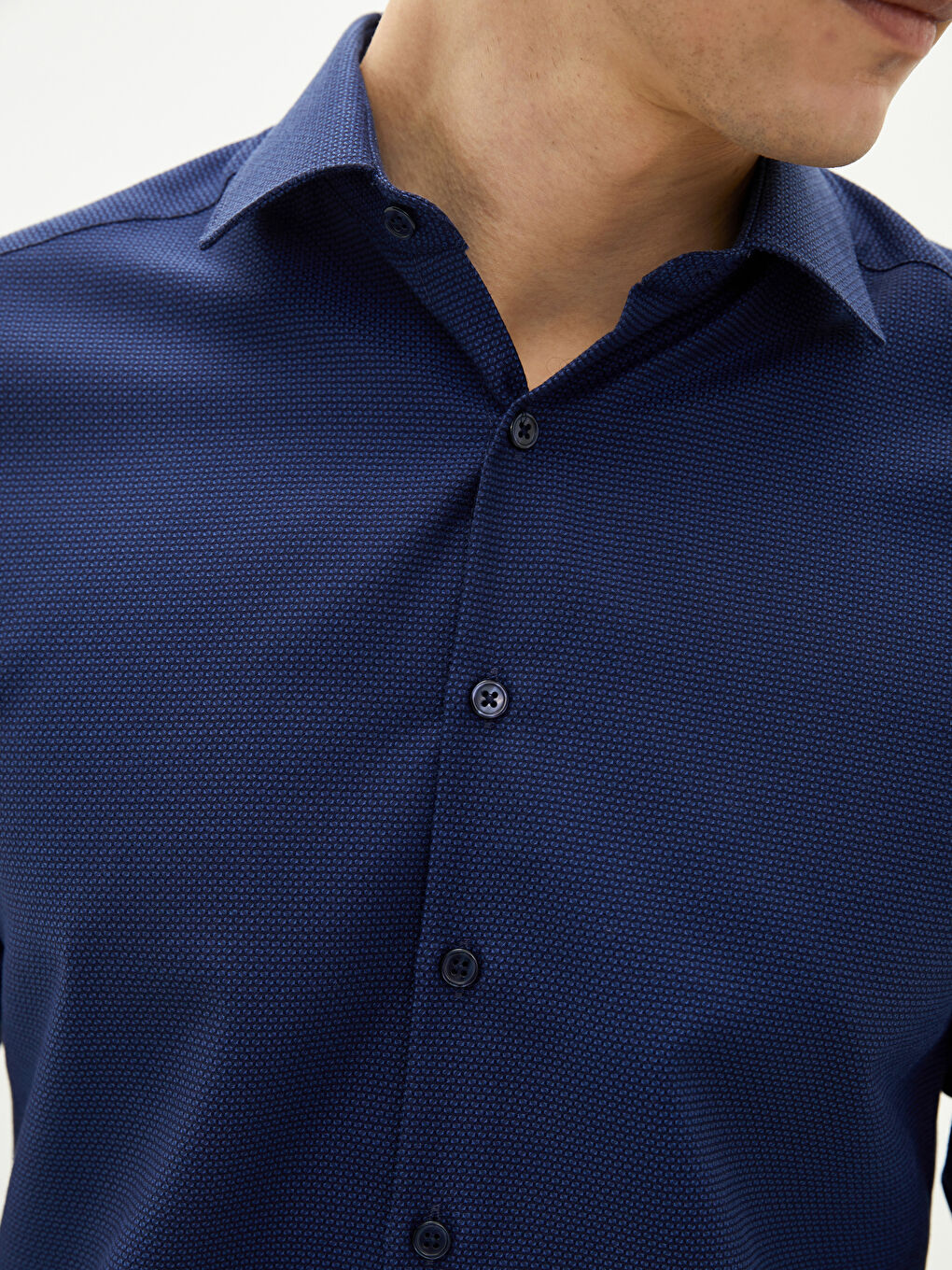 Slim Fit Long Sleeve Men's Shirt-3