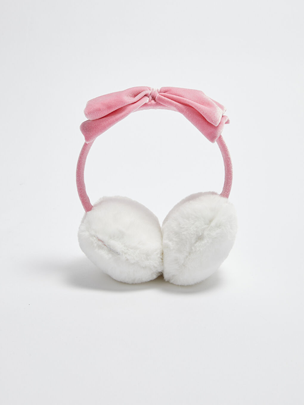 Қыздарға арналған таспа қосылған үлпілдек құлаққап