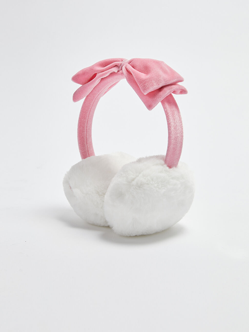 Қыздарға арналған таспа қосылған үлпілдек құлаққап-1