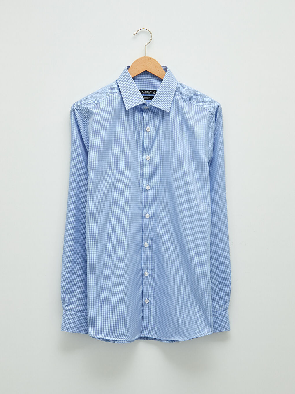 Chemise Gabardine Coupe Svelte Manches Longues Pour Hommes-4