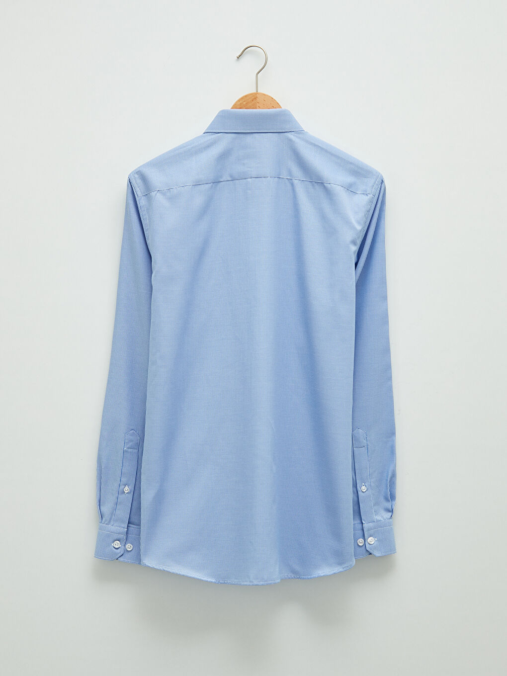 Chemise Gabardine Coupe Svelte Manches Longues Pour Hommes-5