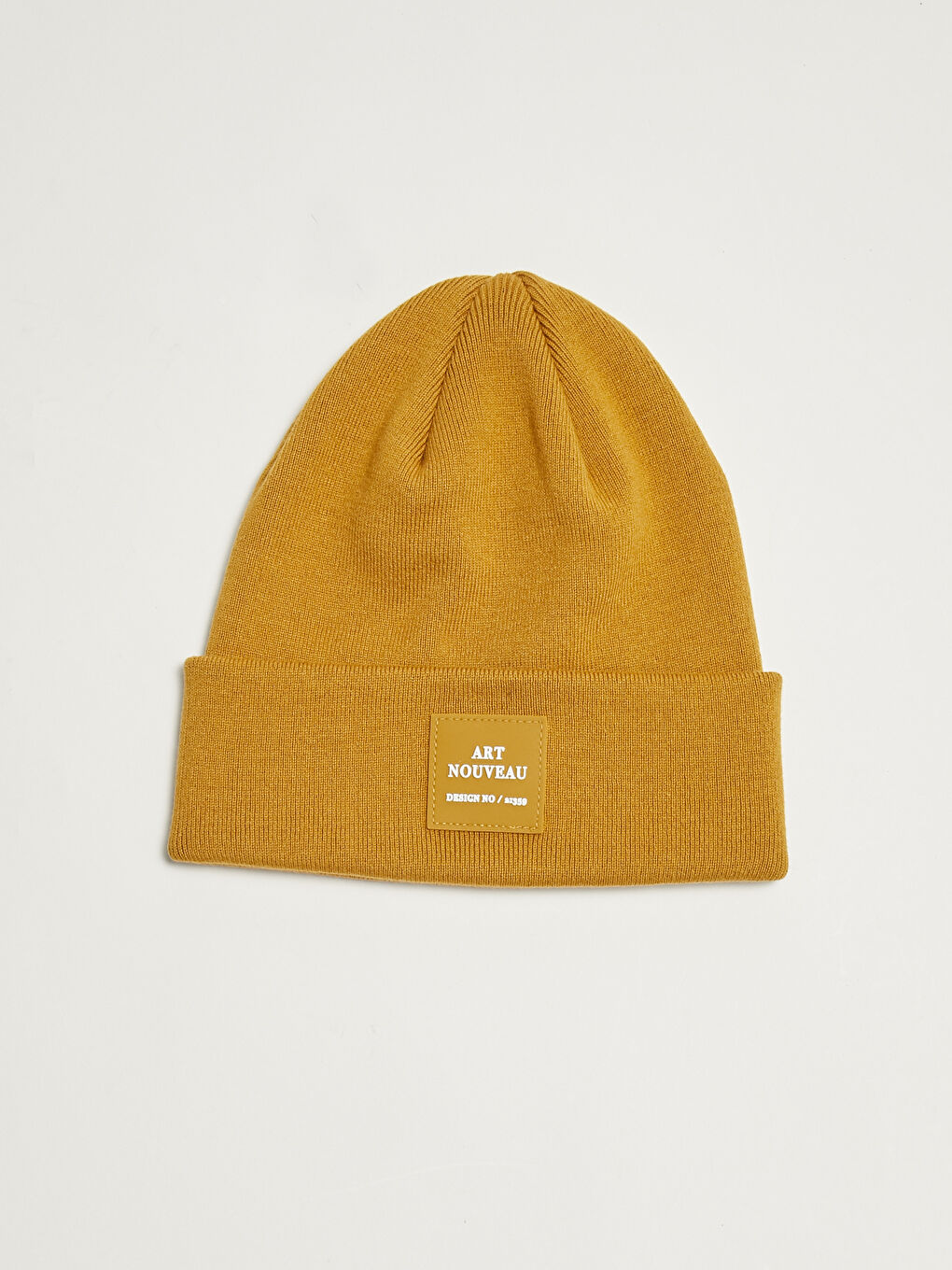 Sarı Etiket Detaylı Erkek Triko Bere-2