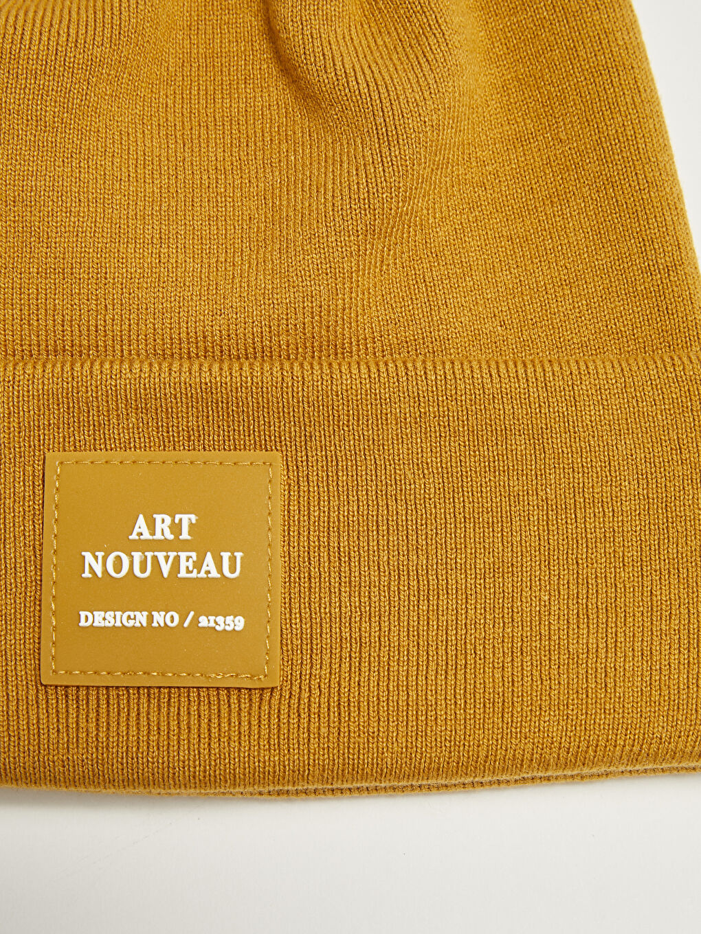 Sarı Etiket Detaylı Erkek Triko Bere-3