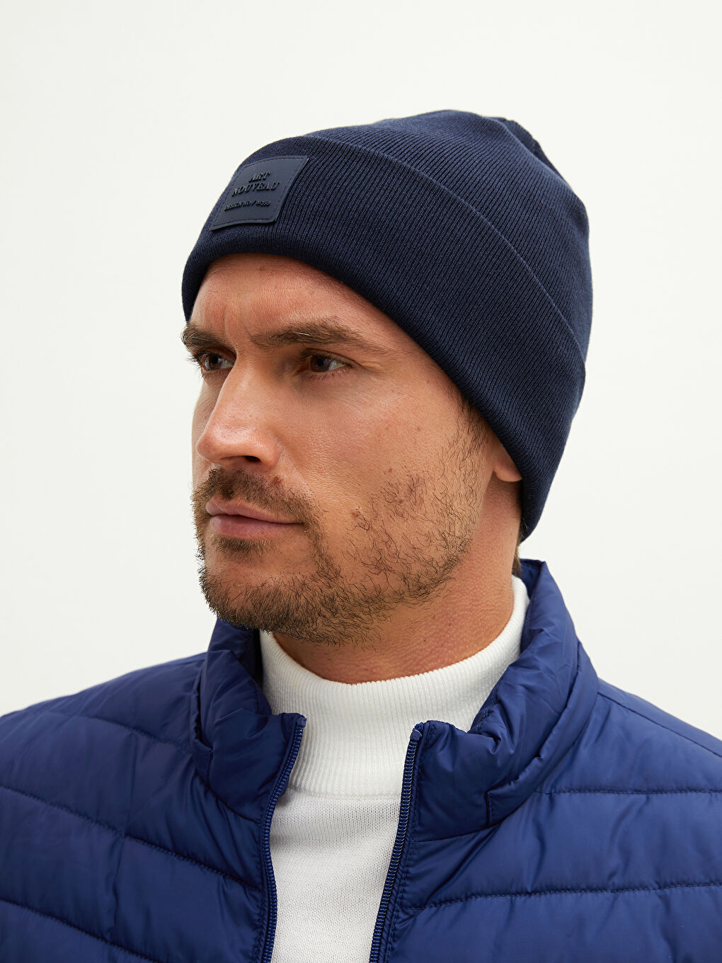 Детализированный Мужской Трикотажный Берет-1