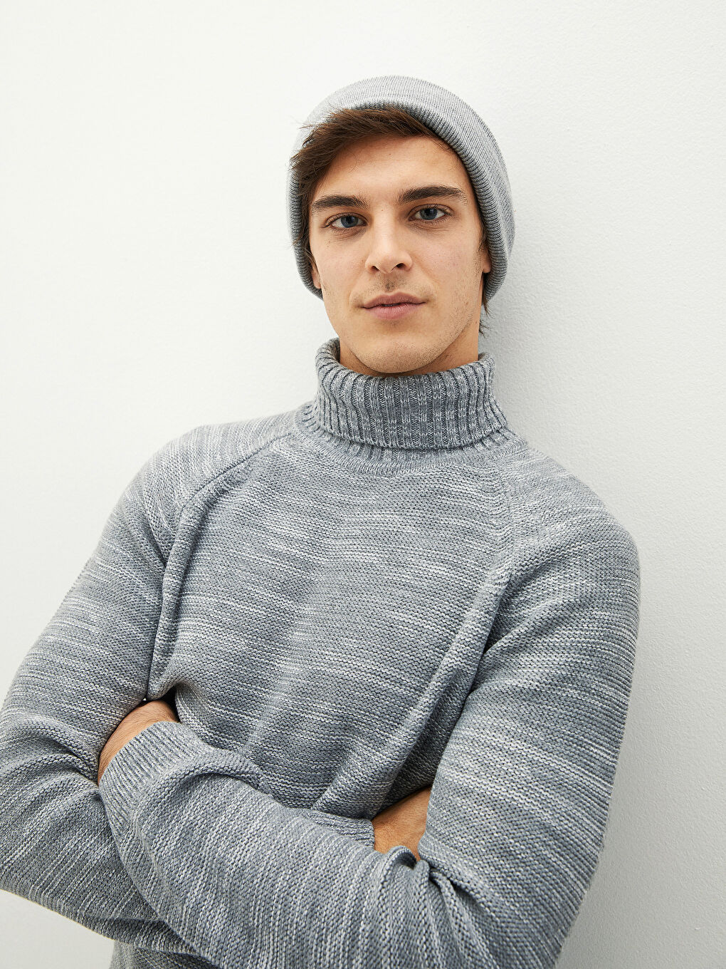 Gri Erkek Triko Bere