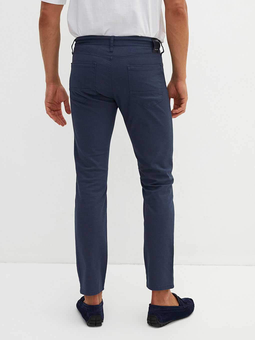 Ерлерге арналған тар пішім өрнексіз шалбар-6